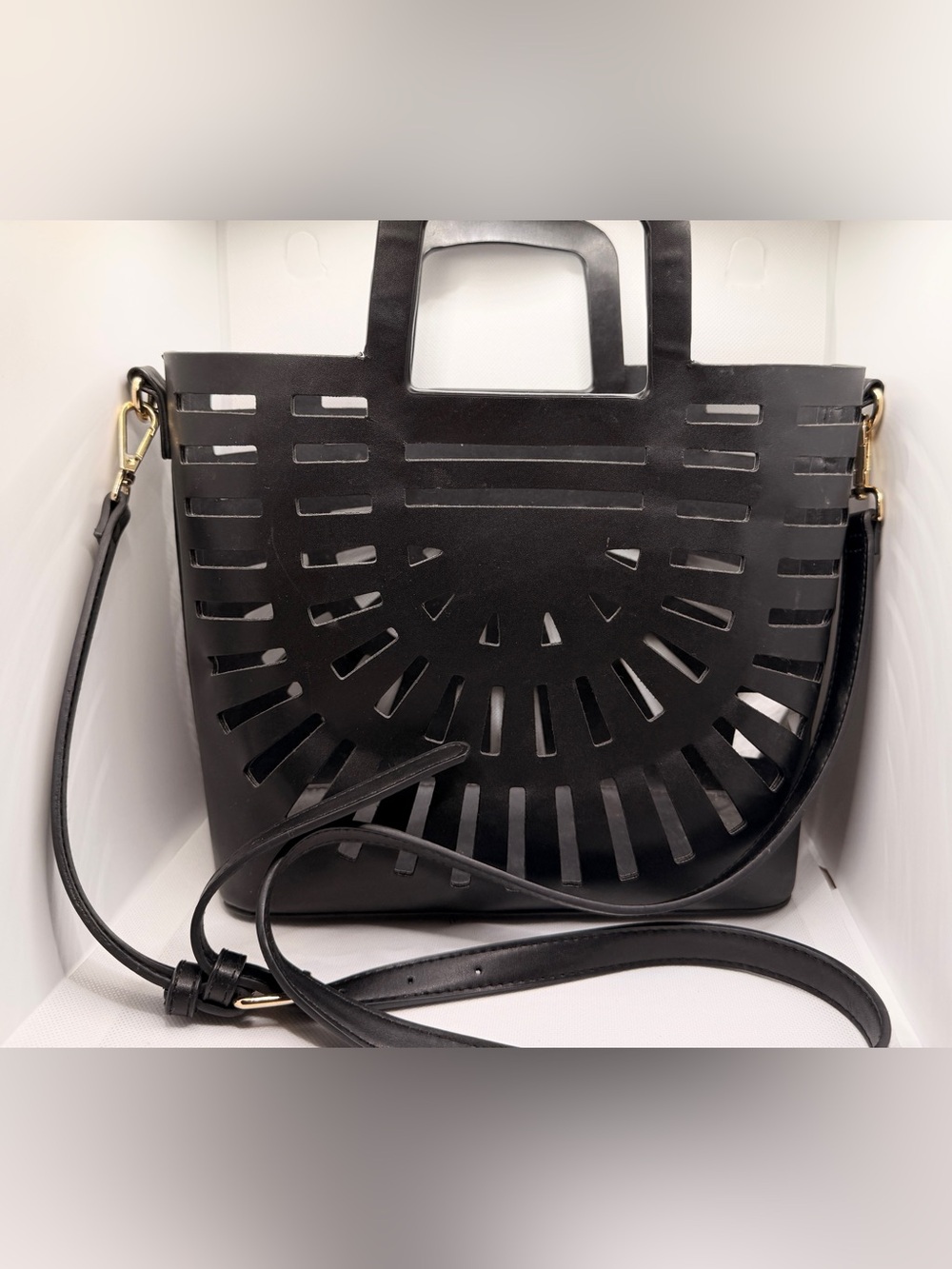 Black Laser-Cut Tote Bag